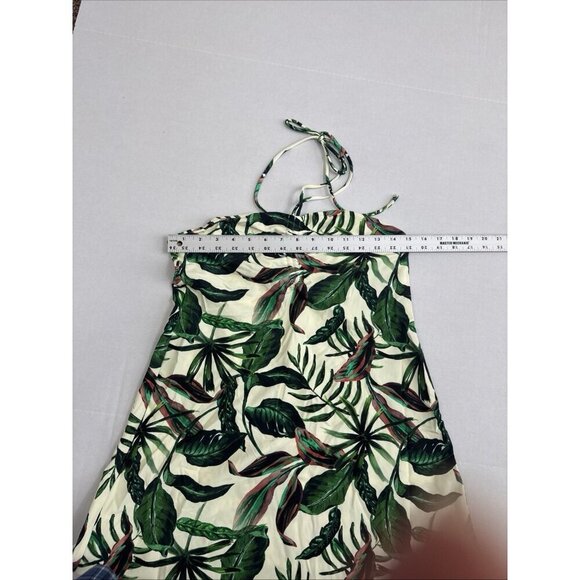 Andie Women's M Waikiki Coverup Swim Dress Stretchy Ivory Palm NWT 9555 - Picture 8 of 14